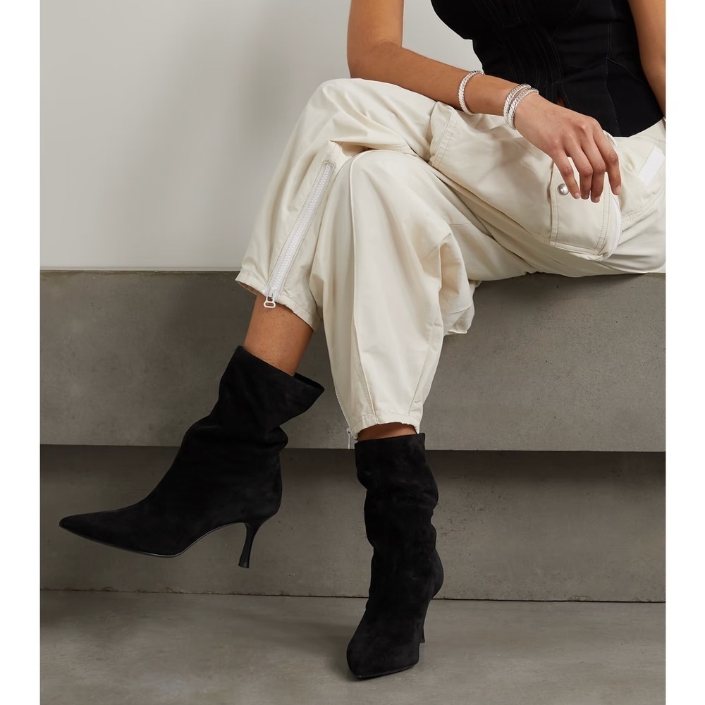 Rag and Bone Brea Slouch Boot in Black Suede - Picture 3 of 8